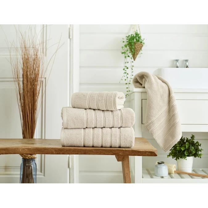 The Lyndon Company Rainham Cotton Towel - Taupe