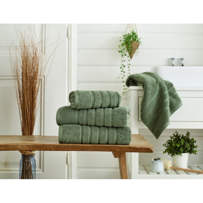The Lyndon Company Rainham Cotton Towel - Oregano