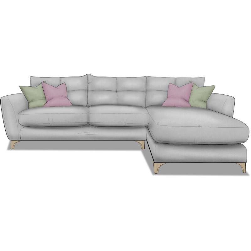 Cassie 3 Seater Chaise Sofa in Fabric