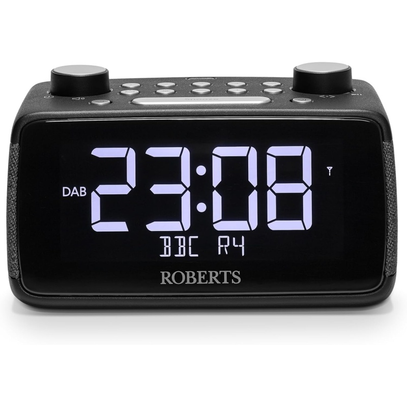 Roberts Ortus 4 Large Digit DAB+/FM Radio With Bluetooth Clock Radio - Black