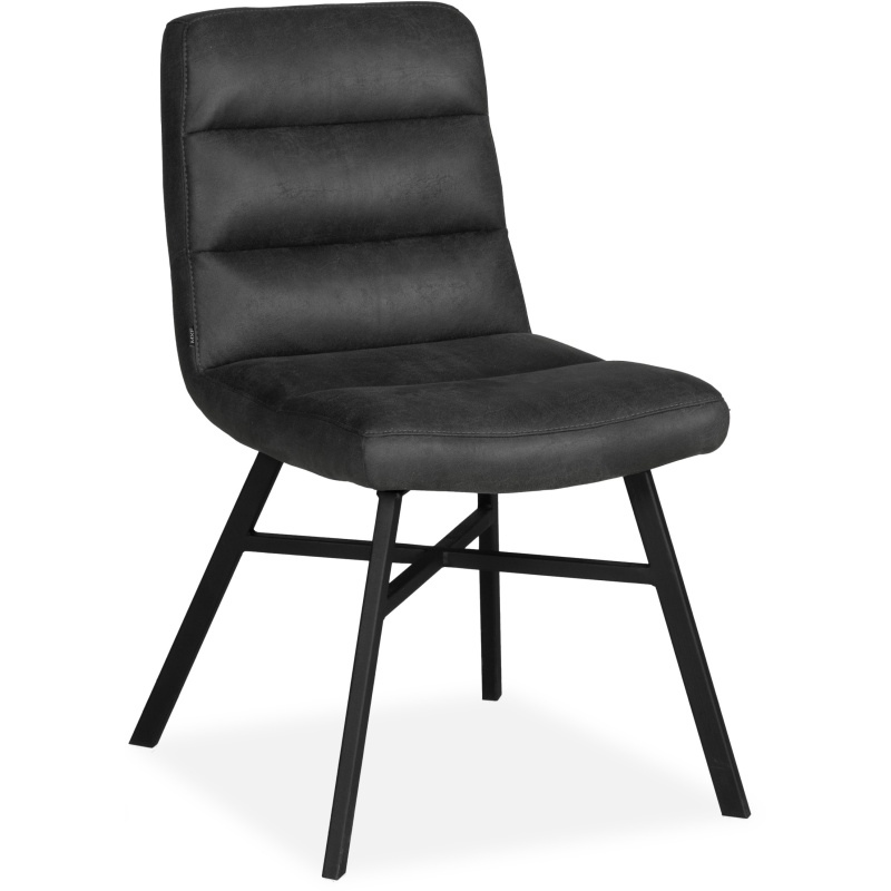 Sally Upholstered Dining Chair (Pair) - Chicago Anthracite Fabric