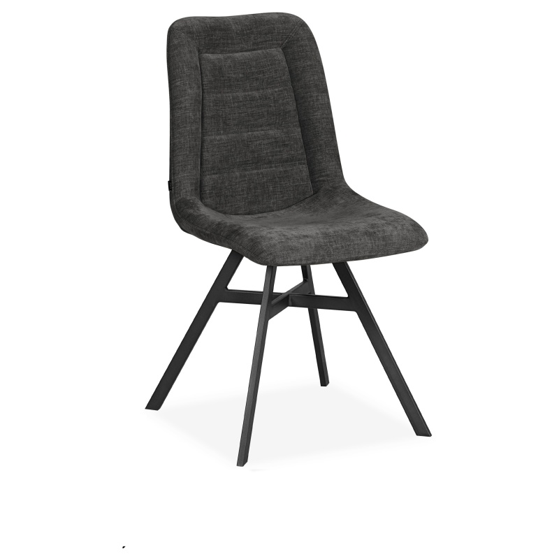 Stevie Upholstered Dining Chair (Pair) - Miami Black Fabric