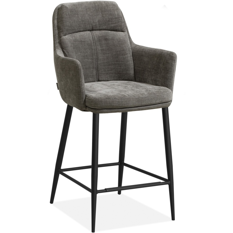 Annie Upholstered Barstool (Pair) - Miami Ash Fabric