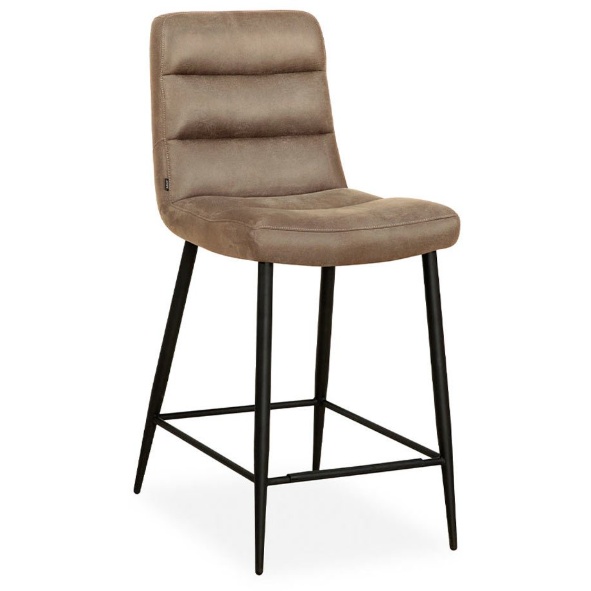Sally Upholstered Barstool (Pair) - Chicago Truffle Fabric