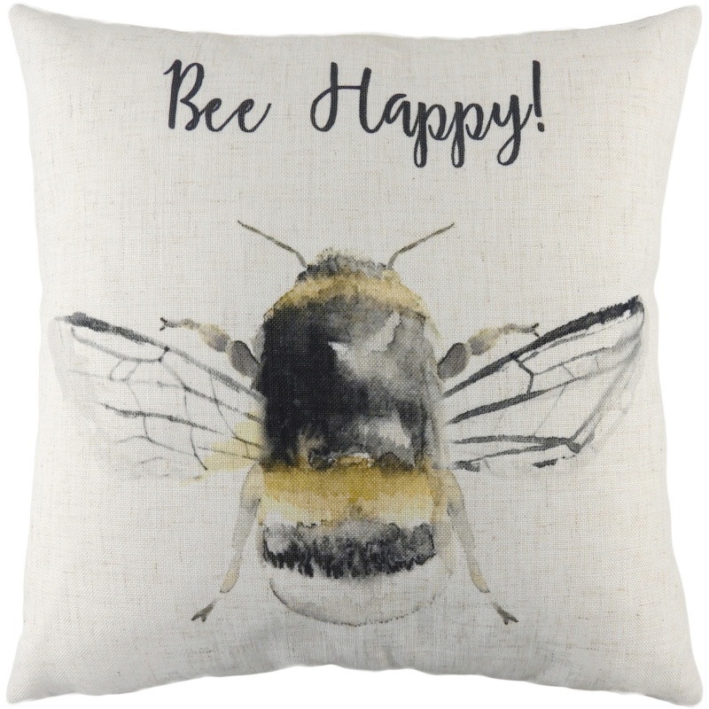Catherine Lansfield Catherine Lansfield Bee Happy Cushion 43cm - White