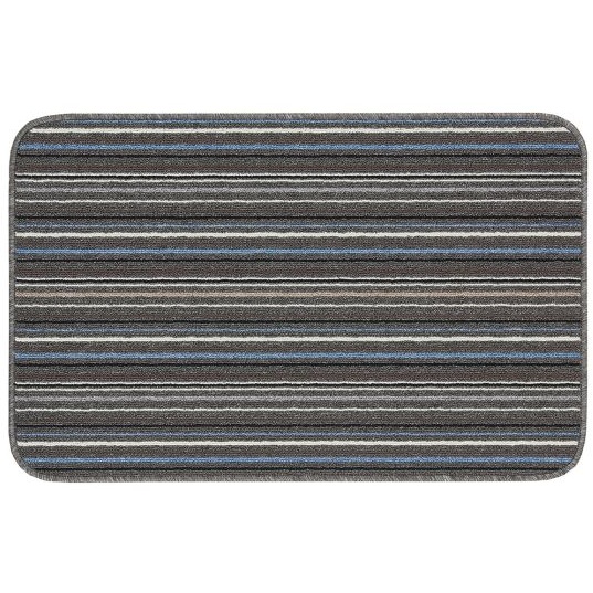Likewise Matting Stockholm Sriped Door Mat 80x140cm - Lead/Light Blue