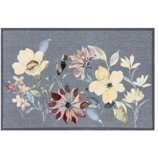Likewise Matting Knightsbridge Bloom Meadow Door Mat 70x50cm - Grey/Multi