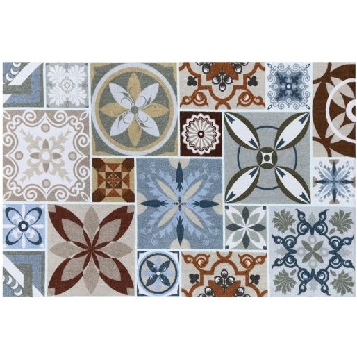 Likewise Matting Knightsbridge Tuscan Tile Doormat 50x150cm - Multi