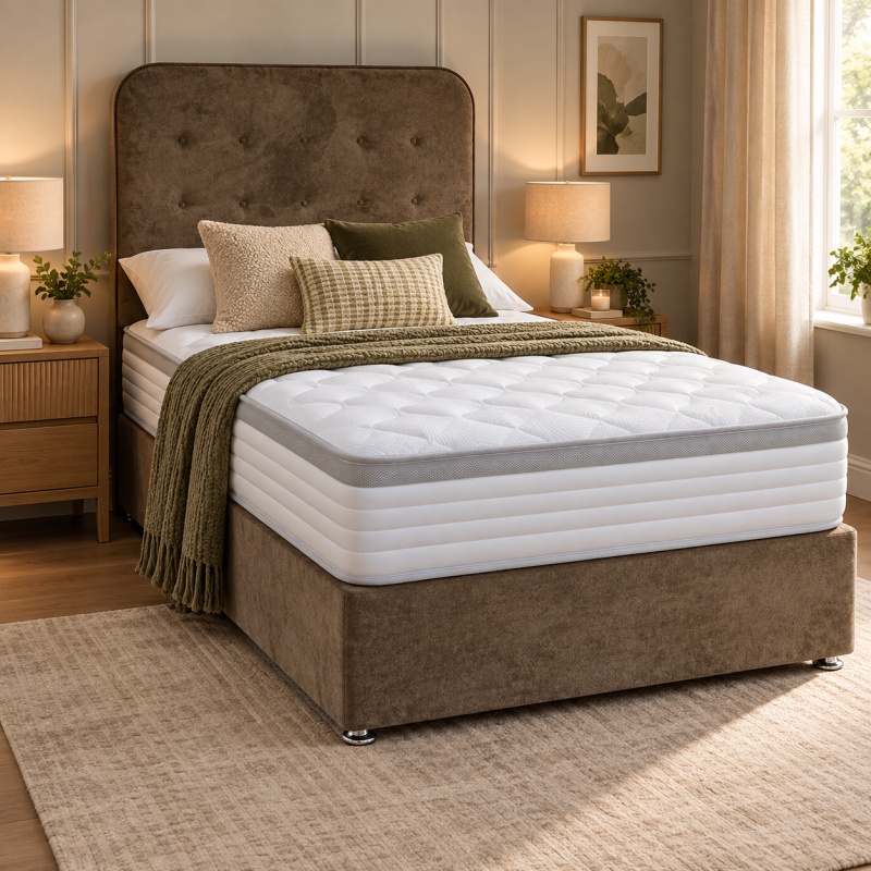 Highgrove Mitcham 1500 Mattress & Divan Set with Headboard