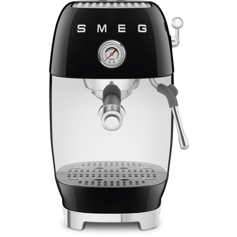 Smeg Black Ecf03bluk Manual Espresso Coffee Machine With Cold Brew