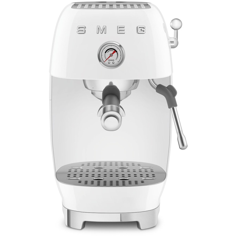 Smeg White Ecf03whuk Manual Espresso Coffee Machine With Cold Brew