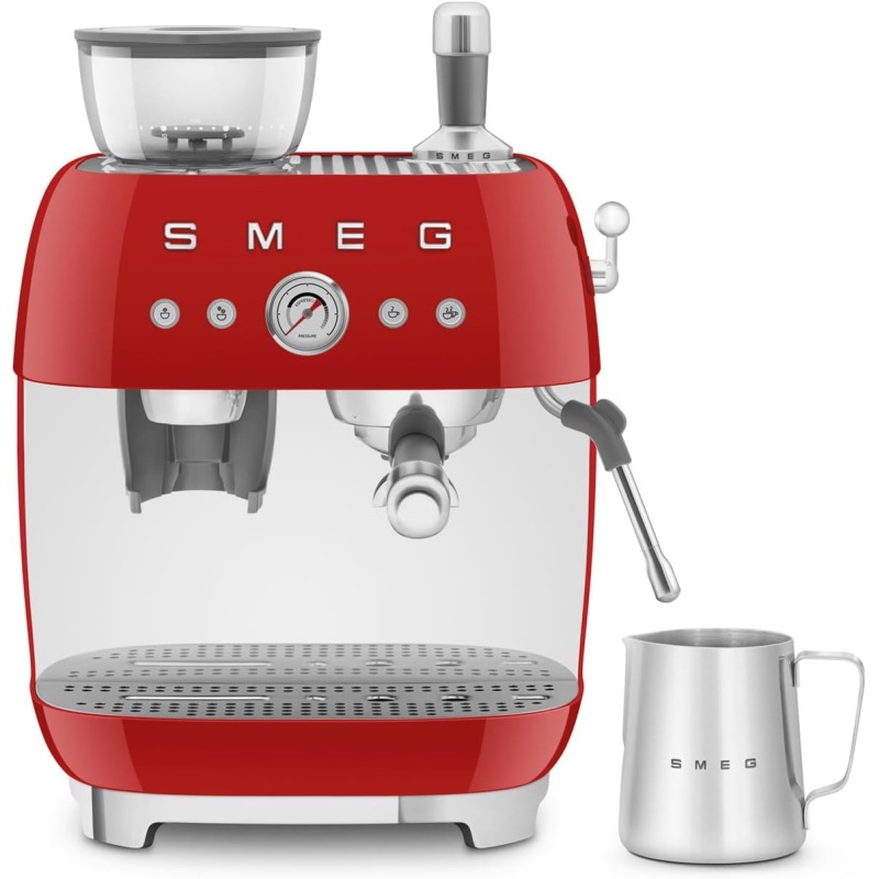 Smeg EGF03RDUK Manual 50's Style Retro Bean-To-Cup Espresso Coffee Machine - Red