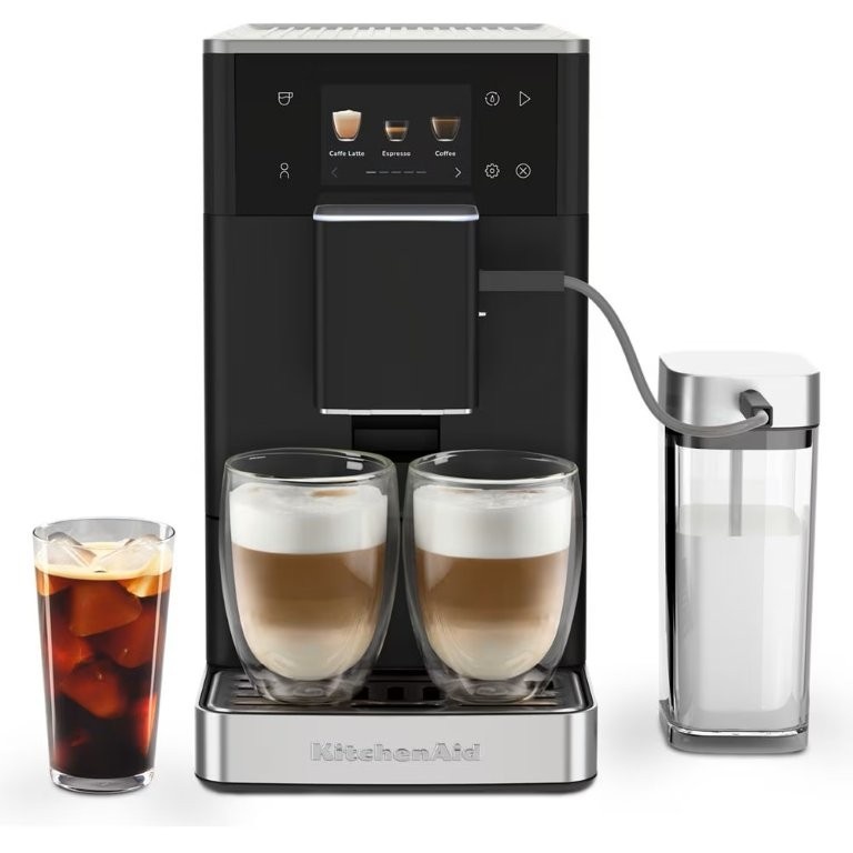 KitchenAid 5KES8454BBM Fully Automatic Espresso Machine with Iced Coffee KF4 - Matte Black