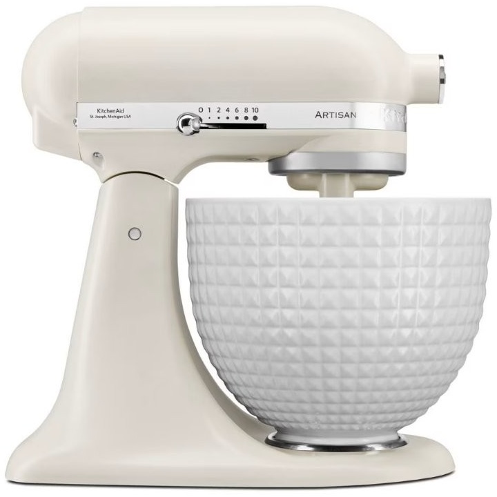 KitchenAid 5KSM156CXBPL Artisan 4.7L Tilt-Head Stand Mixer - Monochrome White