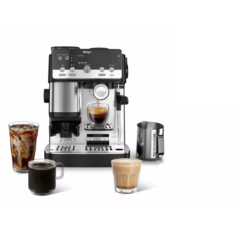 Ninja Ninja ES301UK Luxe Café MINI Espresso Coffee Machine - Black/Silver