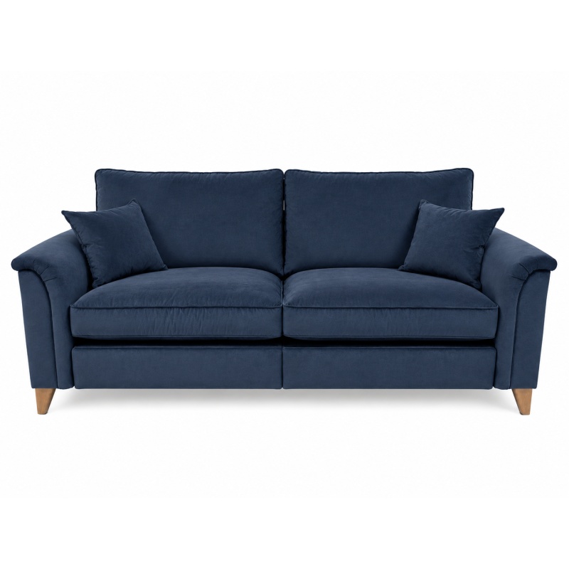 Parker Knoll Parker Knoll Rowan Grand Sofa in Combarro Midnight Fabric With Vintage Oak Leg