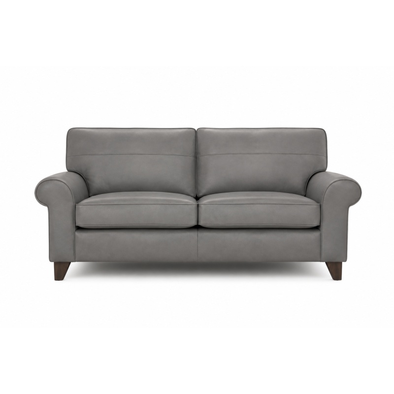 The Lounge Co The Lounge Co Penelope 3 Seater Sofa in Dallas Charcoal Leather