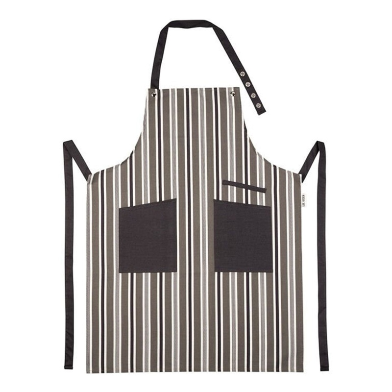 Captivate Captivate Luxe Apron - Grey Stripe