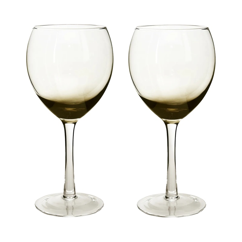 Denby Denby Contemporary Smoked Grey Wine Glass Set of 2
