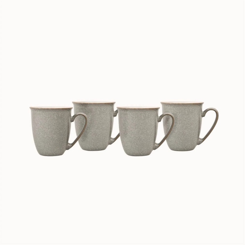 Denby Elements Set of 4 Mugs - Light Grey