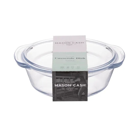 Mason Cash Classic Collection Glass Round Casserole 2L
