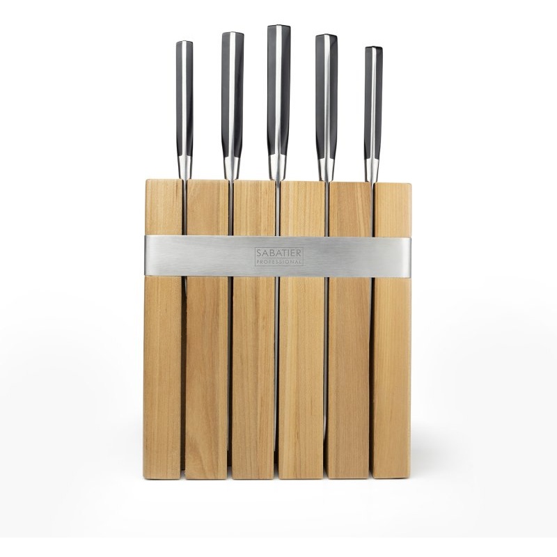 Sabatier 5 Piece Professional Oak Knife Block