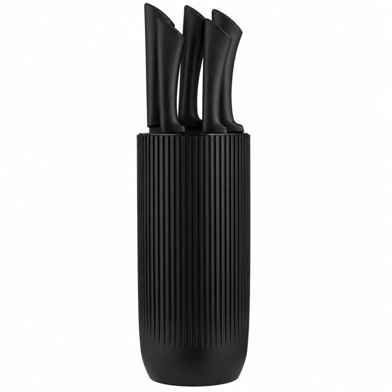 Viners Viners 5 Piece Ripple Knife Block - Black