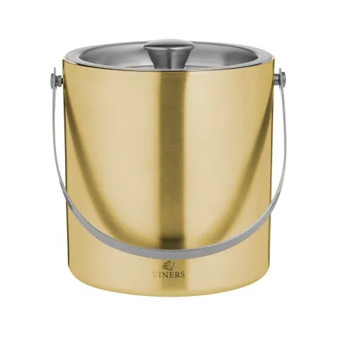 Viners Double Walled Ice Bucket - Gold
