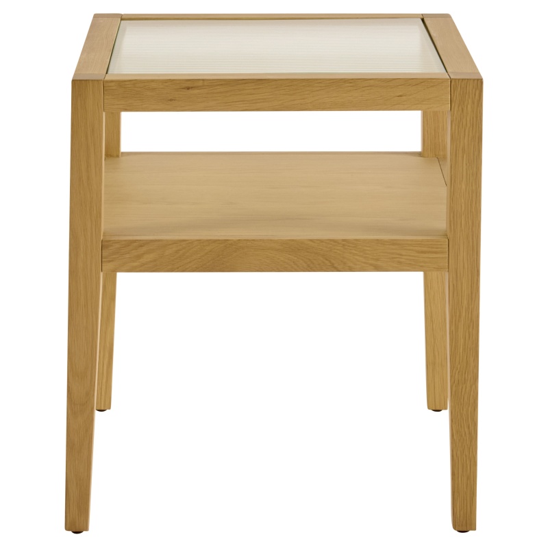 Illinois Lamp Table With Glazed Top - Oak