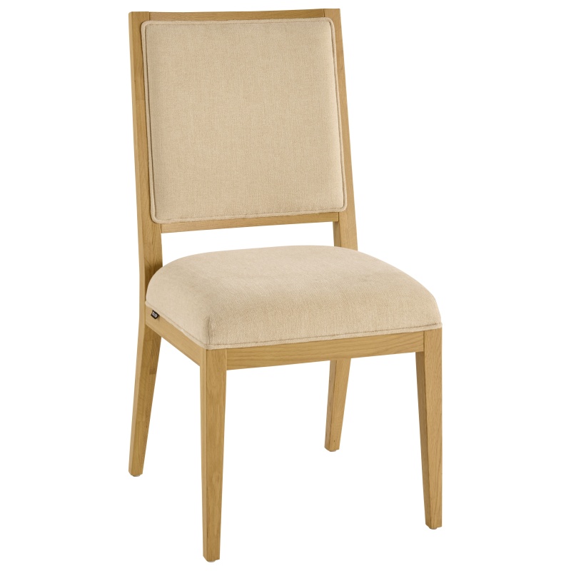 Illinois High Back Upholstered Dining Chair - Oak