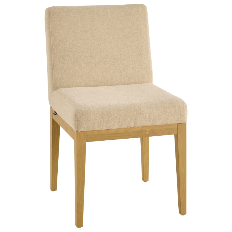 Illinois Low Back Upholstered Dining Chair - Oak