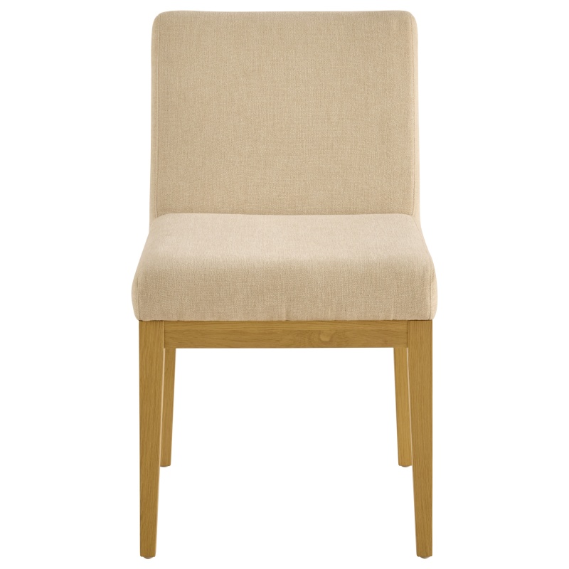 Illinois Low Back Upholstered Dining Chair - Oak