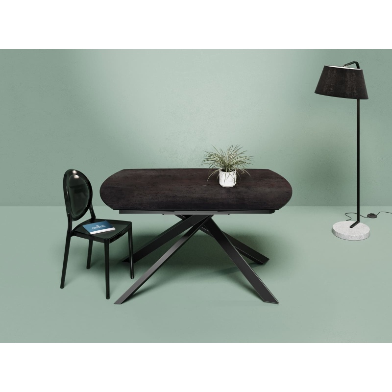 Akante Akante Kheops Extending Dining Table - Dark Steel