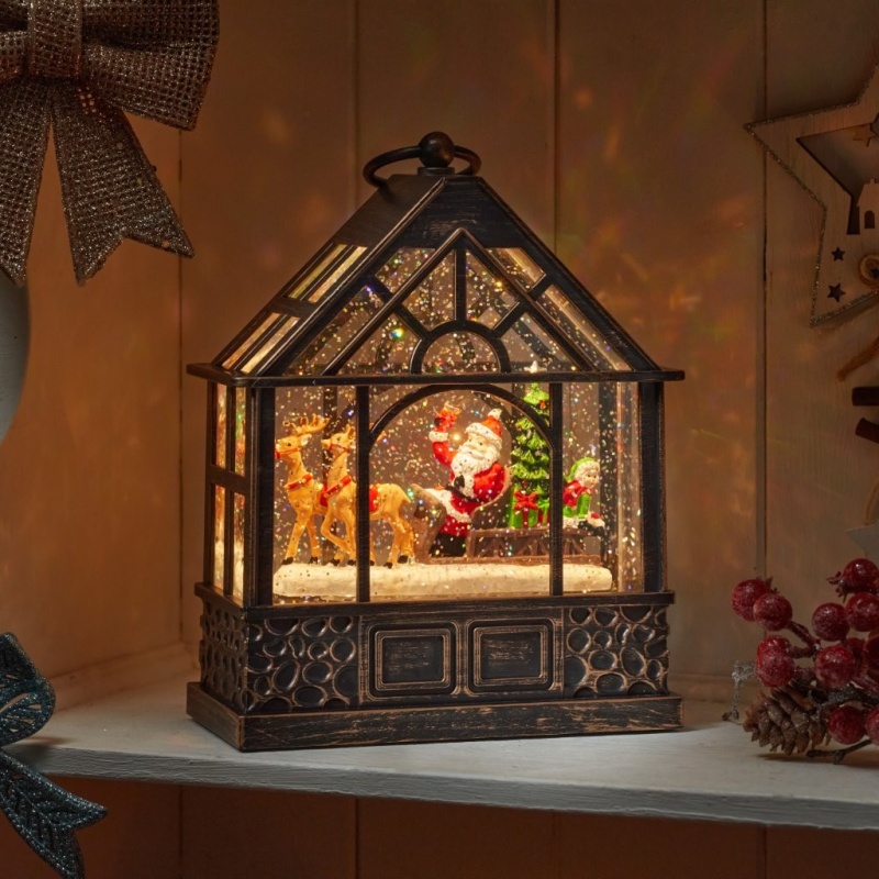 Smart Garden Three Kings SnowSwirl Santa's Greenhouse Water Spinner
