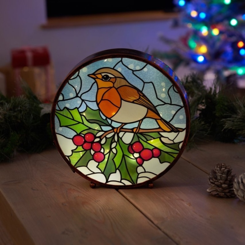 Smart Garden Three Kings InLit Panel Art Effect Festive Robin
