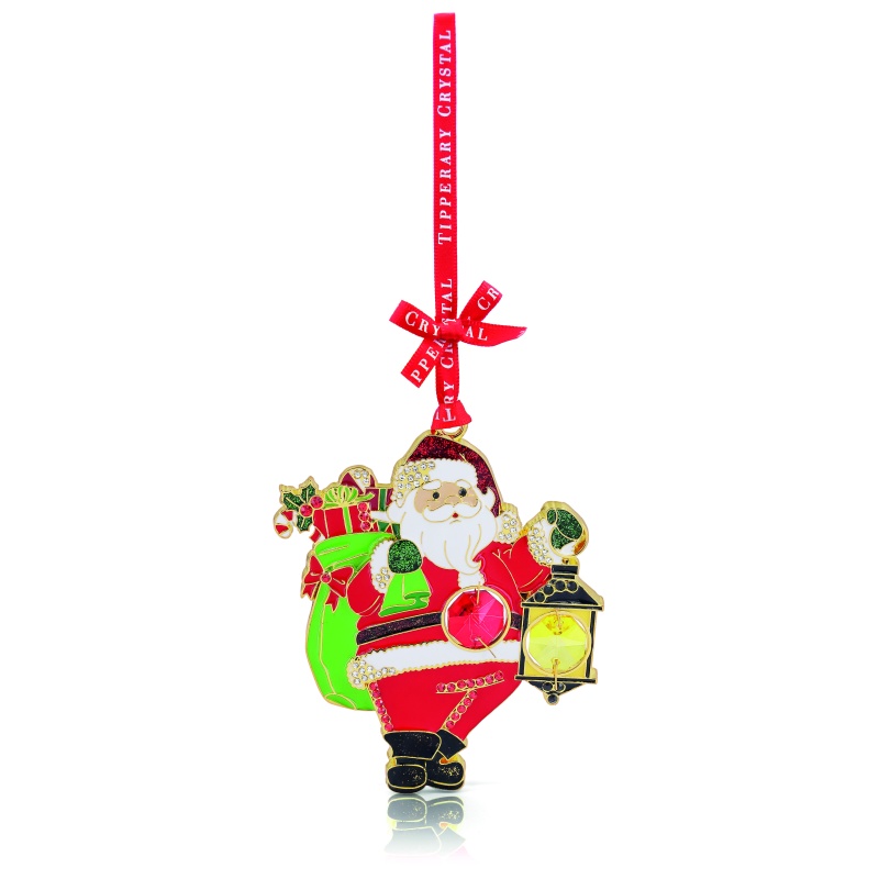 Tipperary Santa & Lantern Gem Christmas Tree Decoration