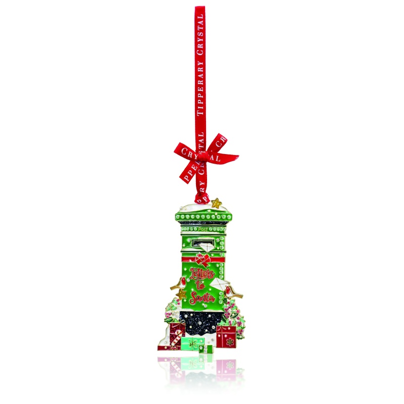 Tipperary Sparkle Post Box Christmas Tree Decoration