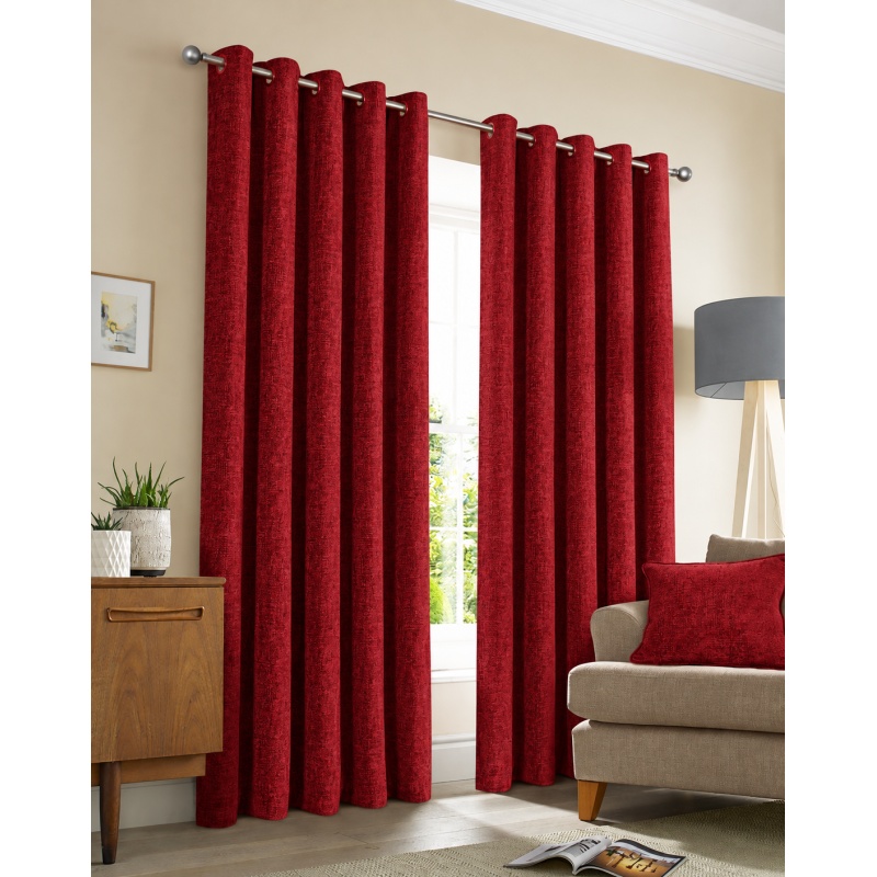 Sundour Sundour Amberley Thermal Eyelet Curtains - Wine