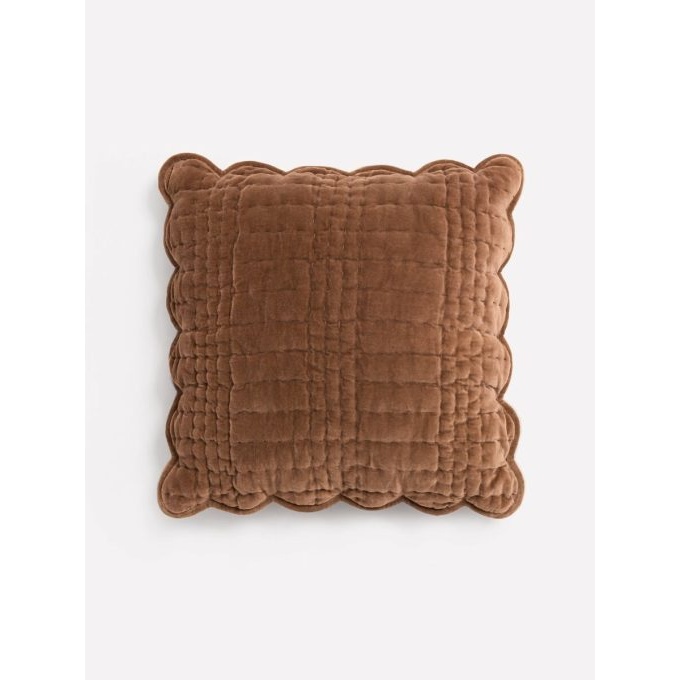 Laura Ashley Brady Scalloped Cushion 43cm - Caramel