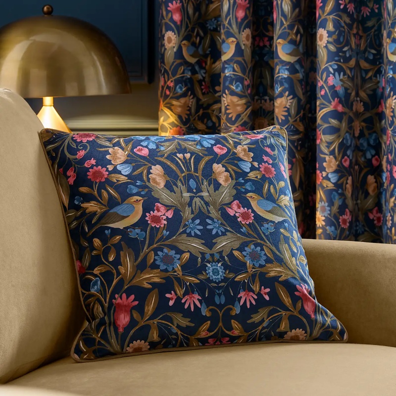 Catherine Lansfield Catherine Lansfield Hedgerow Hopper Cushion 45cm - Navy