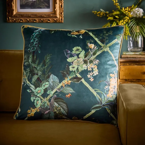 Laurence Llewelyn-Bowen Laurence Llewelyn-Bowen Cotswold Fantasia Dawn Cushion 55cm - Green