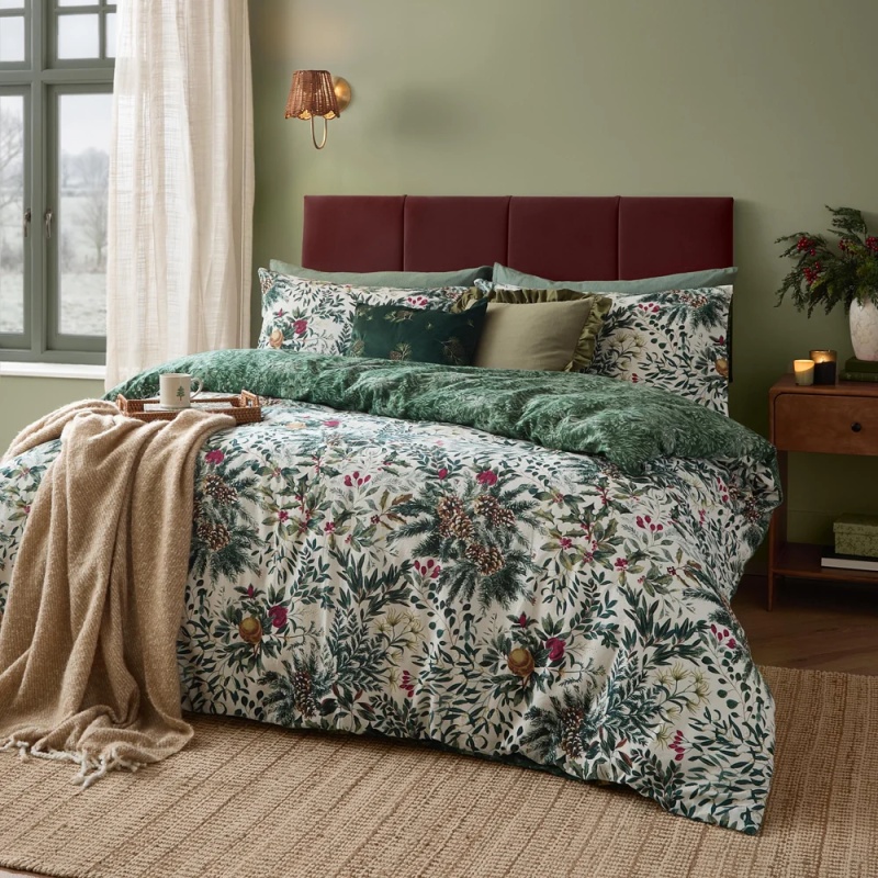 Wylder Wylder Winter Foliage Duvet Set - Pine Green