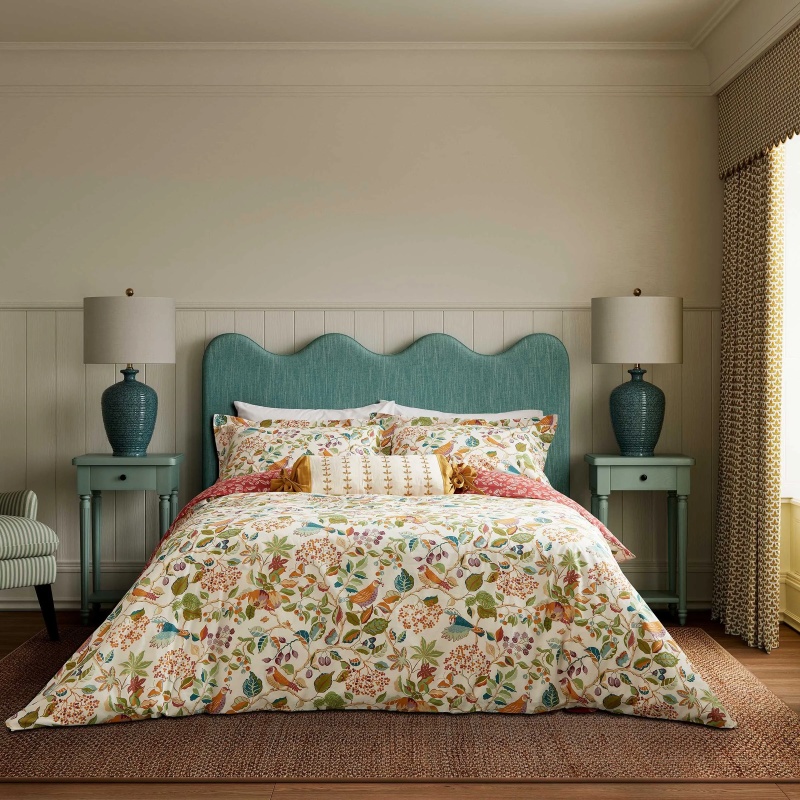 Sanderson National Trust Birds & Berries Duvet Set - Southwold Blue