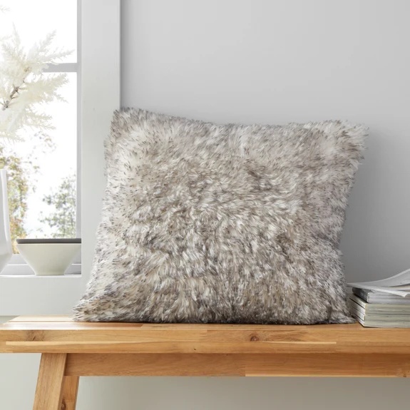Catherine Lansfield Arctic Fox Cushion 45cm - Grey