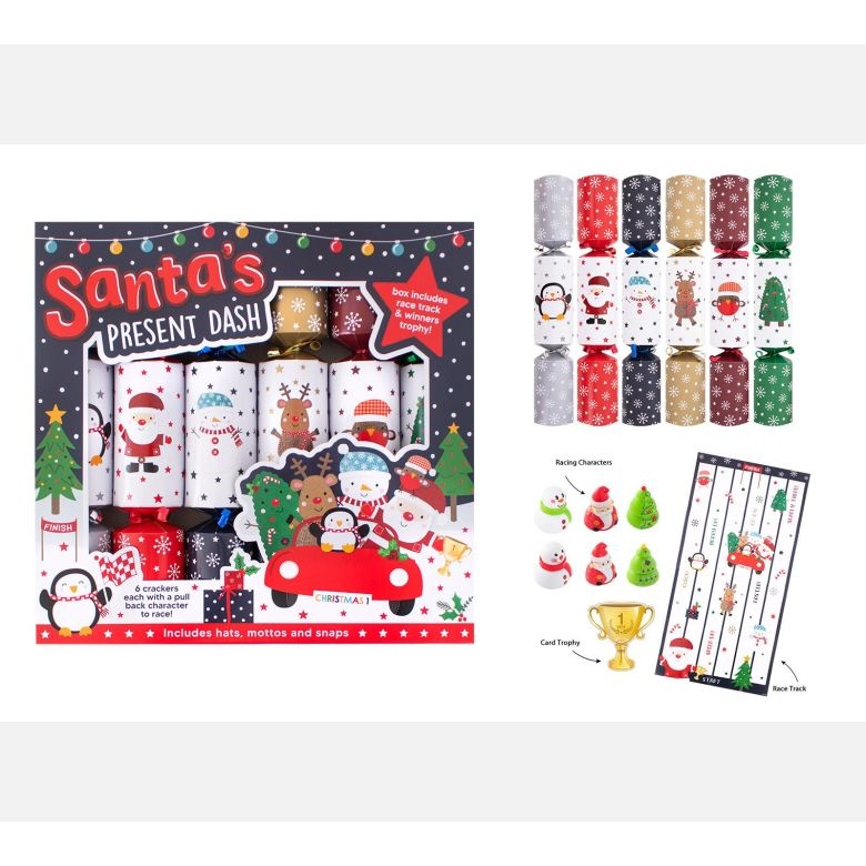Santas Present Dash Christmas Crackers 6pk