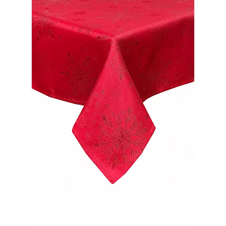 Peggy Wilkins Snowfall Tablecloth - Red