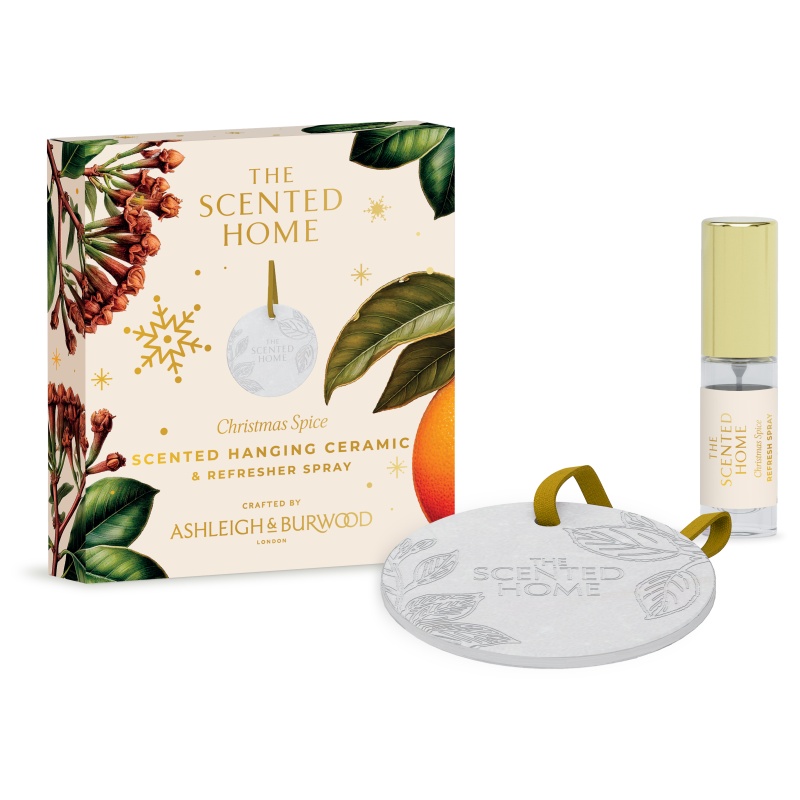 Ashleigh & Burwood Ashleigh & Burwood Christmas Spice Scented Hanging Ceramic & Refresher Spray
