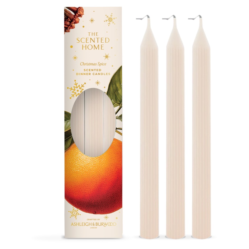 Ashleigh & Burwood Ashleigh & Burwood Christmas Spice Taper Candles 3 Pack