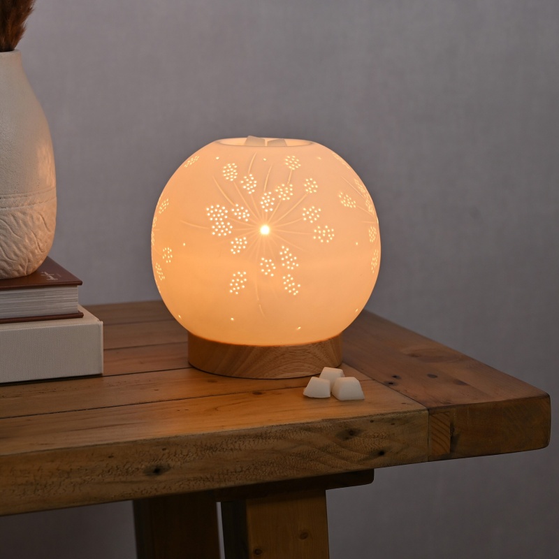 Widdop Hestia Round Dandelion Aroma Lamp - White