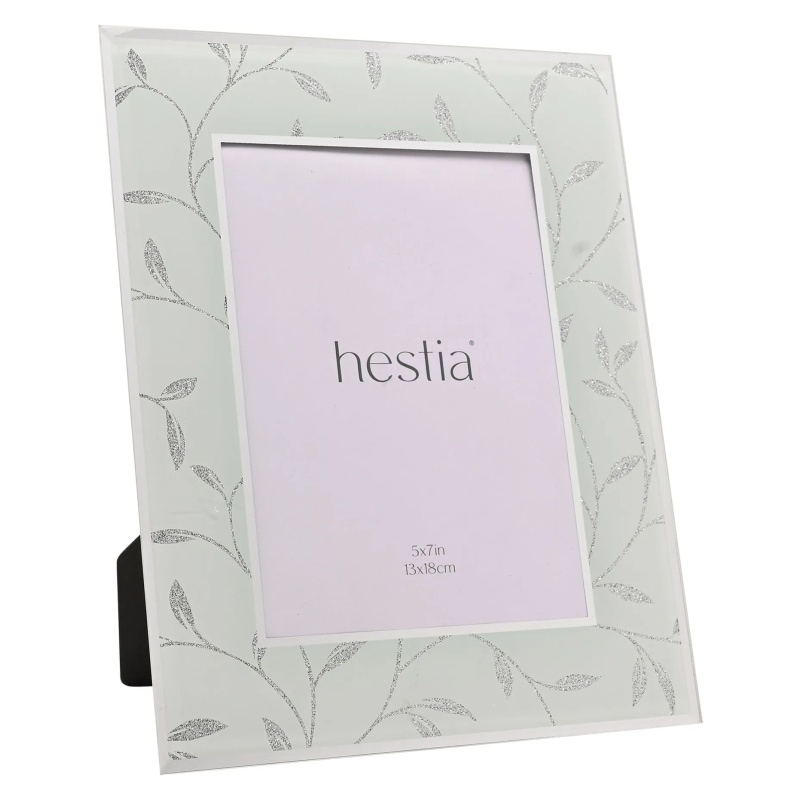 Widdop Hestia Glitter Leaf Design Photo Frame 5x7in